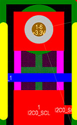 The other example a simple passive component (like a resistor) that contains a via in one of its pads.