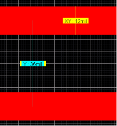 example differential pair 12mil traces 36mil spacing